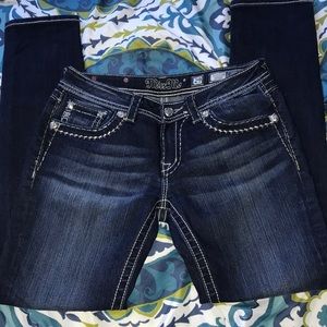 Miss Me skinny dark blue jeans